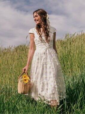 linen fitted midi dress Linen Midi Dress 'Beckie', Loose Linen Dress for Women